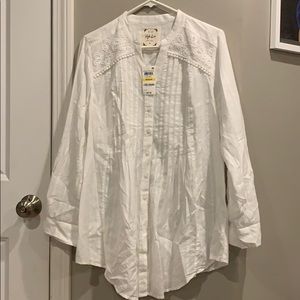 White button down blouse